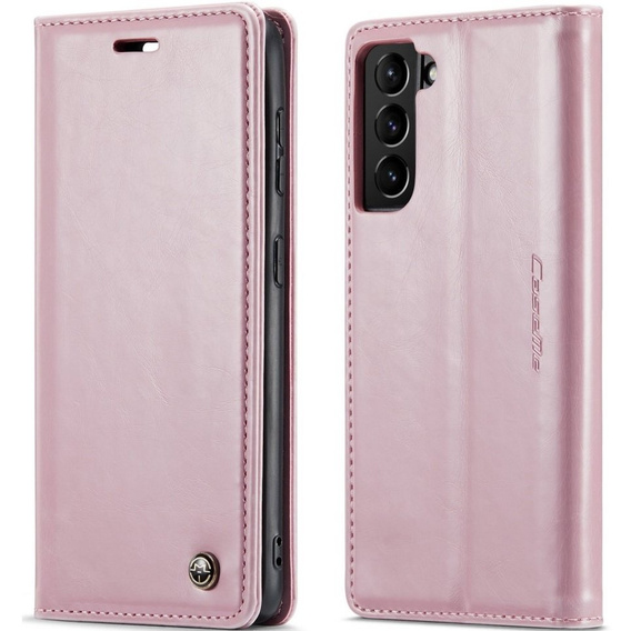 Флип-кейс CASEME для Samsung Galaxy S21, Waxy Textured, розовый