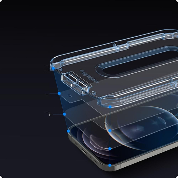 Закаленное стекло SPIGEN для iPhone 12 / 12 Pro, Glas.TR EZ Fit