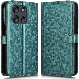 Флип-кейс для Motorola Moto G56 5G, Wallet Rhombus, зелёный