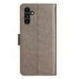 Откидной чехол для Samsung Galaxy A14 4G/5G, Mandala Flower, серый