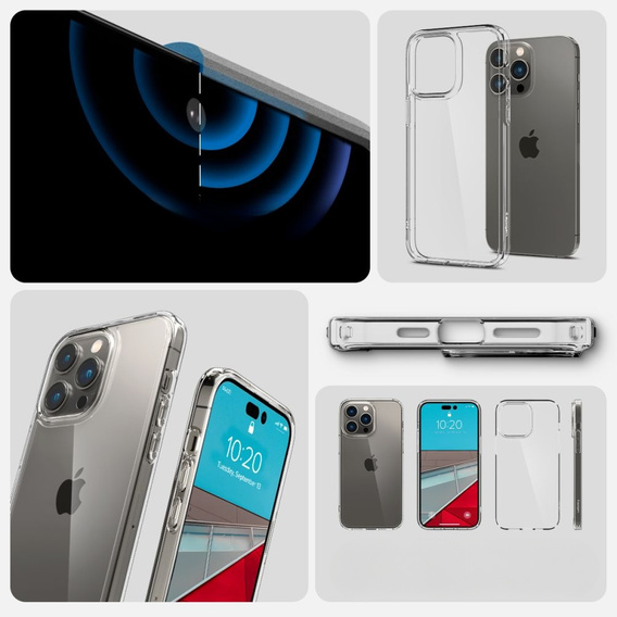 Чoхол Spigen до iPhone 14 Pro Max, Ultra Hybrid, Crystal Clear, прозорий
