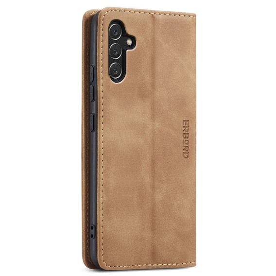 Чехол для Samsung Galaxy A54, ERBORD Vintage, бумажник с клапаном, коричневый