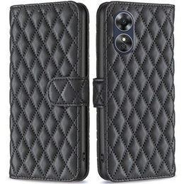 Откидной чехол для Oppo A17, Wallet, BINFEN COLOR, чёрный