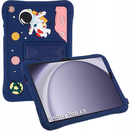 Детский силиконовый чехол для Samsung Galaxy Tab A9 T220 X110 / X117, Armoured, Astronaut, темно-синий