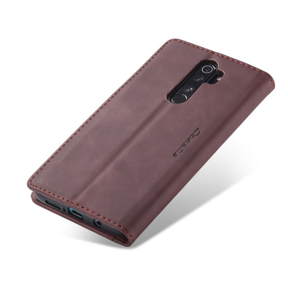 Чехол CASEME для Xiaomi Redmi Note 8 Pro, Leather Wallet Case, красный