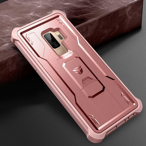 Бронированный чехол для Samsung Galaxy S9 Plus, Dexnor Full Body, розовый rose gold