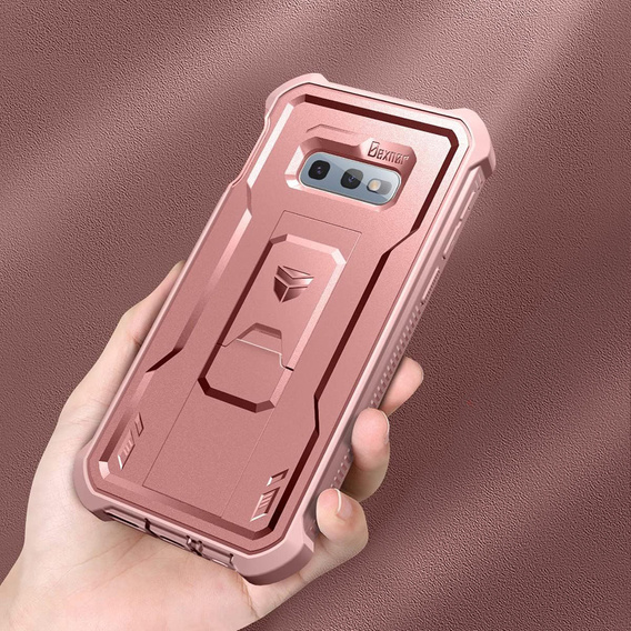 Броньований чохол для Samsung Galaxy S10e, Dexnor Full Body, рожевий rose gold