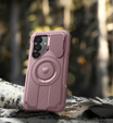 Броньований чохол для Samsung Galaxy S25, Dexnor CamProtect MagSafe, рожевий (Дві рамки)