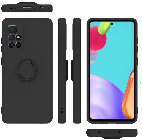Чохол Smooth KickStand Ring до Xiaomi Redmi 10, Black
