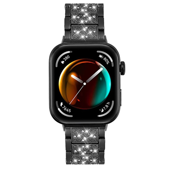 Бриллиантовый браслет для Xiaomi Smart Band 8 Pro, черный