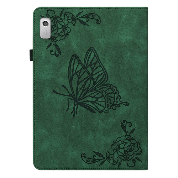 Чехол для Lenovo Tab M9, Butterfly, зелёный