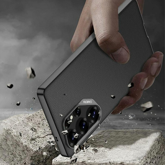 Чехол до Samsung Galaxy S25 Ultra, GKK Leather, чёрный