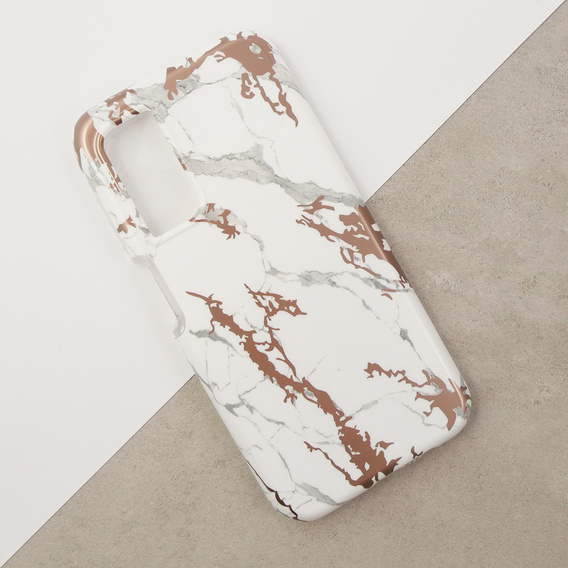 Чехол до Samsung Galaxy A14 4G/5G, Suritch Full Body Marble, белый