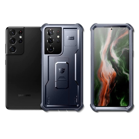Бронированный чехол для Samsung Galaxy S21 Ultra, Dexnor Full Body, синий