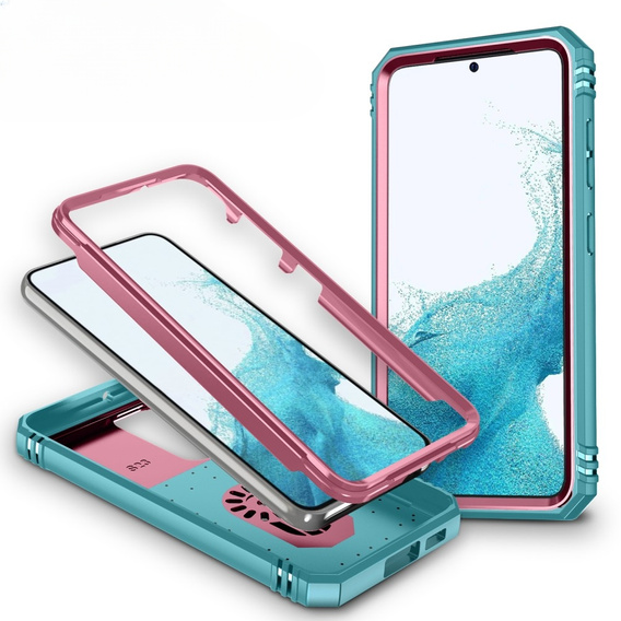 Чохол NOX Camera Slide Samsung Galaxy S23 Plus, CamShield Slide, рожевий / зелений