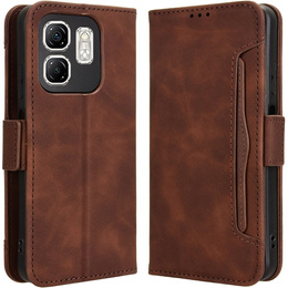 Футляр з клапаном для Infinix Hot 50i 4G, Card Slot, коричневий