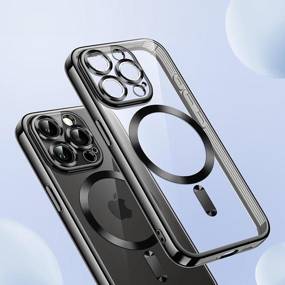 Чохол для iPhone 16 Pro Max, Electro MagSafe, чорний + Скло на екран