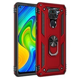 Бронированный Чехол до Xiaomi Redmi Note 9, Nox Case Ring, красный