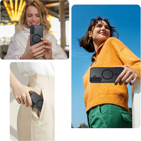 Чохол для Samsung Galaxy S25 FE, для MagSafe, ERBORD Matt Case, чорний