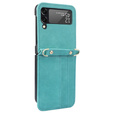 Чехол Leather Card Slots для Samsung Galaxy Z Flip3 5G, Green