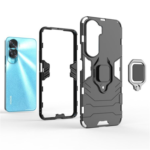 Чехол до Honor 90 Lite 5G / X50i 5G, Kickstand Ring, чёрный