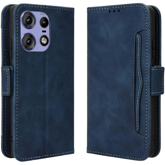 Откидной чехол для Motorola Edge 50 Pro, Card Slot, темно-синий