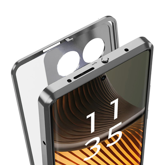 Чохол для Motorola Edge 50 Ultra, Frame Case, сріблястий