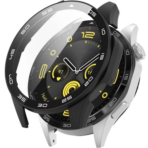 Чехол 2 в 1 + закаленное стекло для Huawei Watch GT 4 46mm, μαύρη