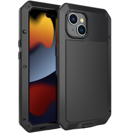 Чохол для iPhone 15 Plus, броньований, з інтегрованим склом, чорний