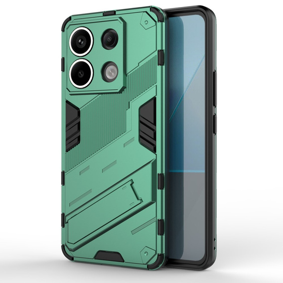Чехол для Xiaomi Redmi Note 13 Pro 5G, Military kickstand, зелёный