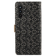 Чохол-кришка для Samsung Galaxy A25 5G, Wallet Pocket Zipper Lace, чорний