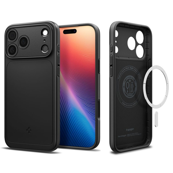 Чехол Spigen для iPhone 17 Pro, Thin Fit MagSafe, черный