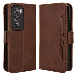 Футляр з клапаном для Oppo Reno 12, Card Slot, коричневий