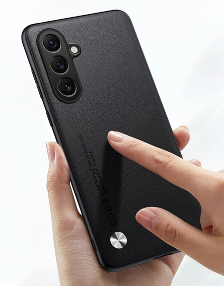 Шкіряний чохол для Samsung Galaxy M55 5G, leather hybrid, чорний