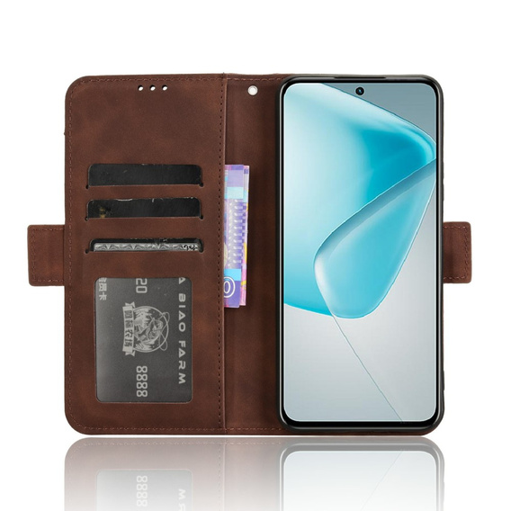 Откидной чехол для Infinix Hot 50 Pro 4G, Card Slot, коричневый
