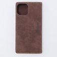 Чехол для iPhone 15, ERBORD Vintage, бумажник с клапаном, кофе