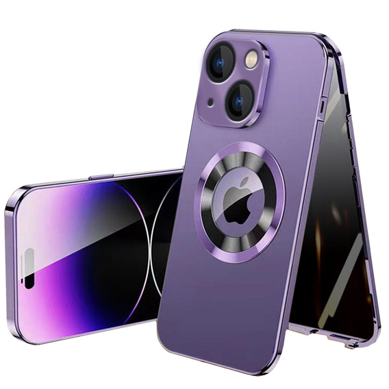 Чехол для iPhone 13, Dual Glass, для Magsafe, фиолетовый