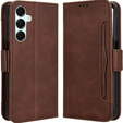 Футляр з клапаном для Samsung Galaxy A16, Card Slot, коричневий