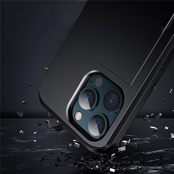 Чoхол до iPhone 12 Pro Max, Sliding Card Holder, чорний