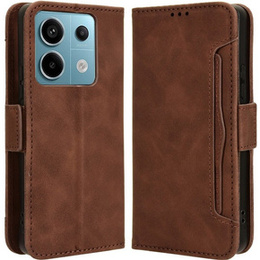 Футляр з клапаном для Xiaomi Redmi Note 13 Pro 5G, Card Slot, коричневий