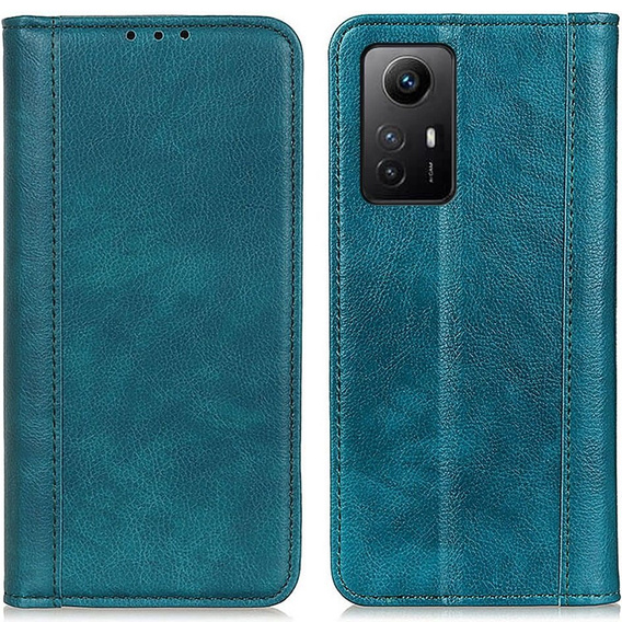 Чехол до Xiaomi Redmi Note 12S, Wallet Litchi Leather, зелёный