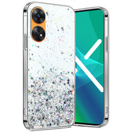 Чехол до Oppo Reno8 T, Glittery, прозрачный