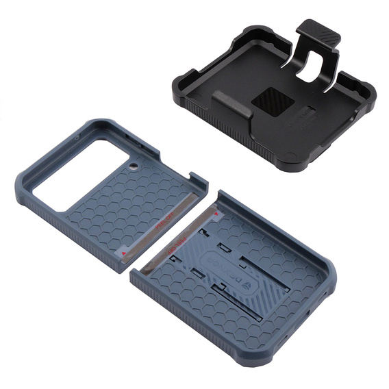 Бронированный чехол для Samsung Galaxy Z Flip 4 5G, Dexnor Clip Holder, темно-синий