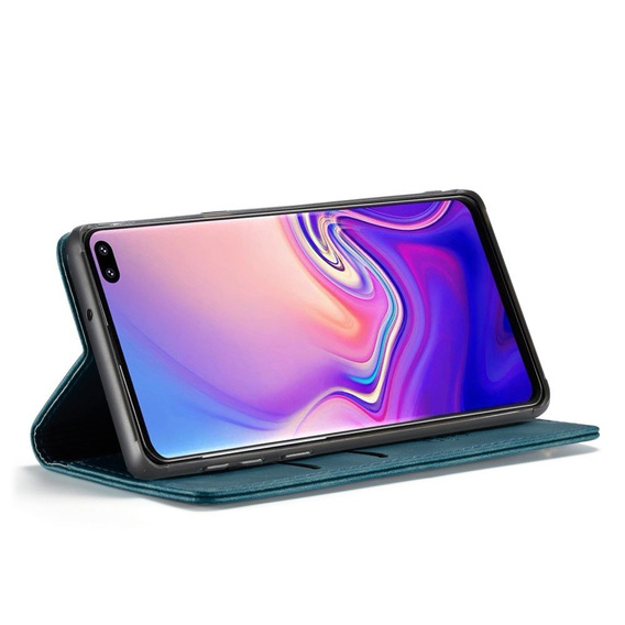 Чехол CASEME для Samsung Galaxy S10 Plus, Leather Wallet Case, синий
