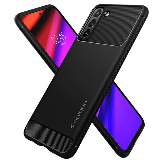 Чехол Spigen до Samsung Galaxy S21, Rugged Armor, чёрный