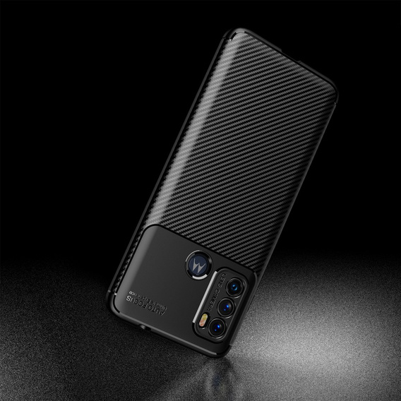Чoхол до Motorola Moto G60, Carbon Gel, чорний