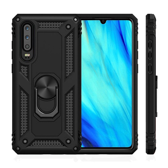 Броньований Чoхол до Huawei P30, Nox Case Ring, чорний