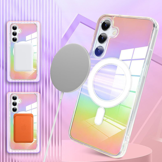 Чехол для Samsung Galaxy A16, гибридный чехол Fusion Hybrid, для MagSafe, разноцветный + стекло для экрана