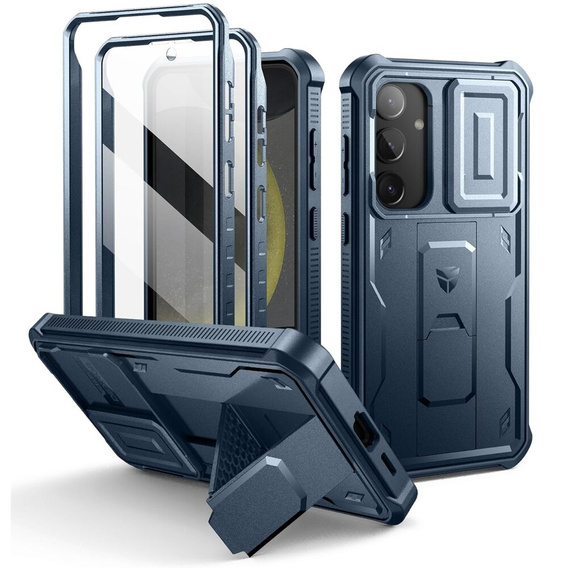 Броньований чохол для Samsung Galaxy S24 Plus, Dexnor Full Body (Two Frames), темно-синій