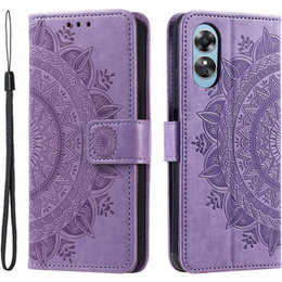 Откидной чехол для Oppo A17, Mandala, фиолетовый